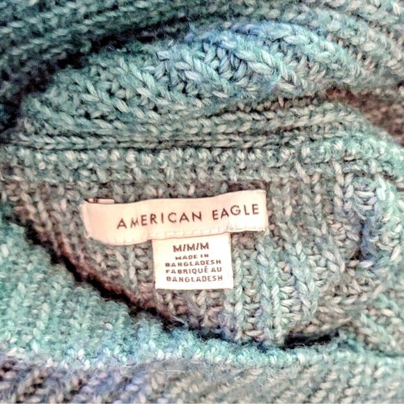 American Eagle Outfitters Turtleneck Sweater Green Women Size Medium - Picture 5 of 7